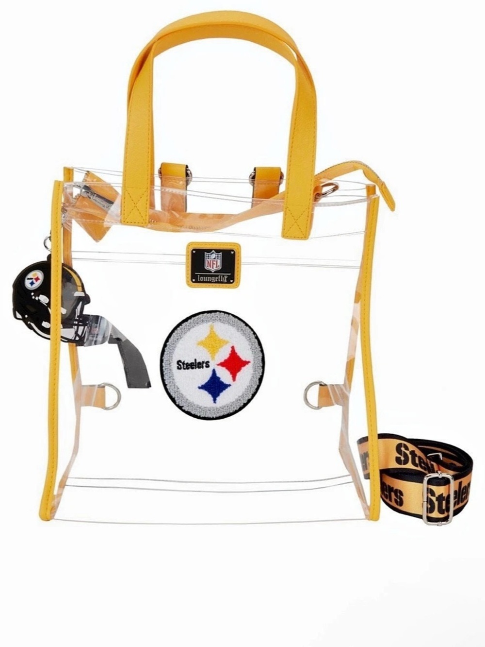 NFL Pittsburgh Steelers Clear Convertible Backpack & Tote Crossbody Stadium Bag